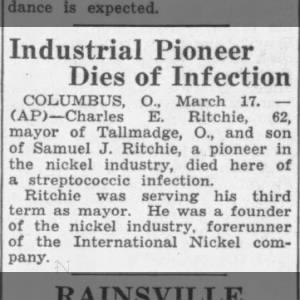Obituary for Charles E. Ritchie